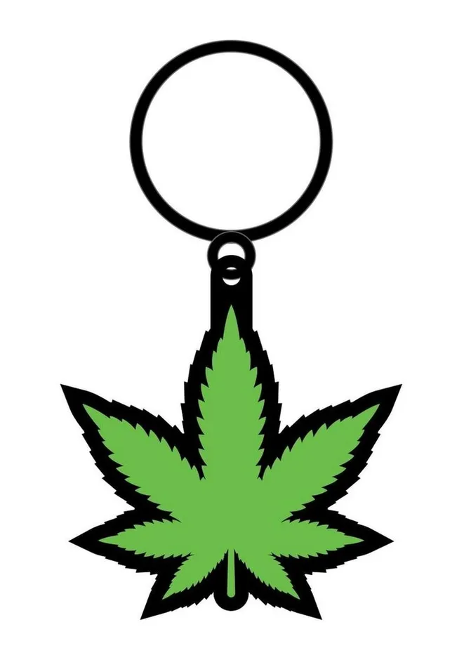 Vibrators WoodRocket Leaf Green Keychain