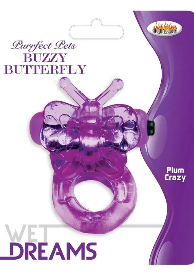 Wet Dreams Female Sex Toys Purrfect Pets Buzzy Butterfly Silicone Stimulator with Vibrating Bullet