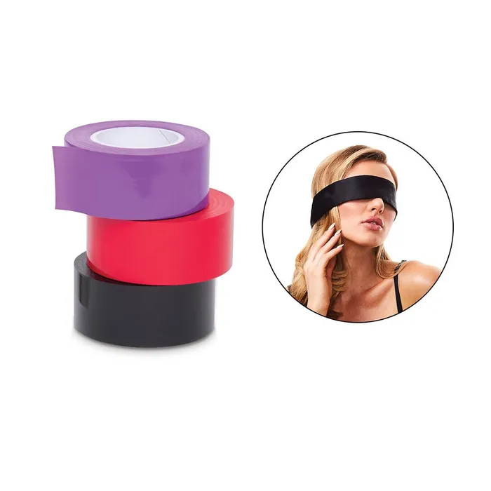 WhipSmart Bondage Tape 3Pack with Blindfold Coloured WhipSmart Couples