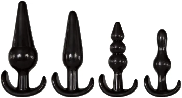 4 Piece Anal Plug Kit Black Adam and Eve Anal