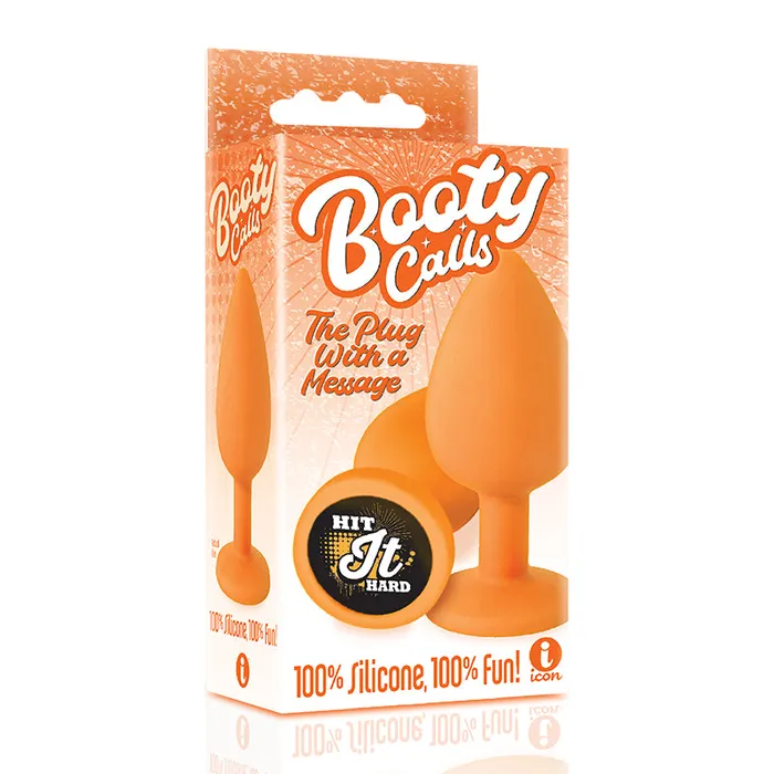 Anal Icon Brands The 9s Booty Call Silicone Butt Plug Orange Hit It Hard