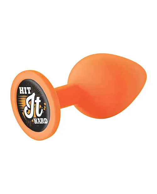 Anal Icon Brands The 9s Booty Call Silicone Butt Plug Orange Hit It Hard