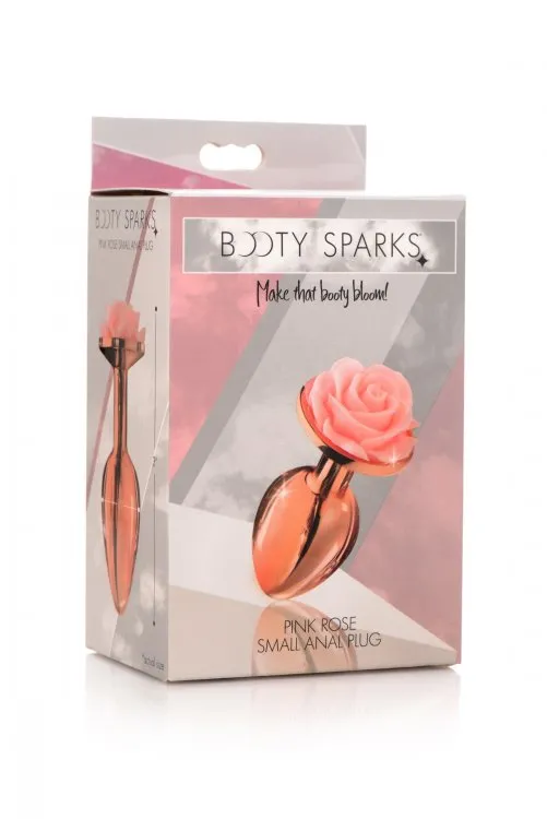 Anal XR Brands Booty Sparks Pink Rose Gold Small Anal Plug