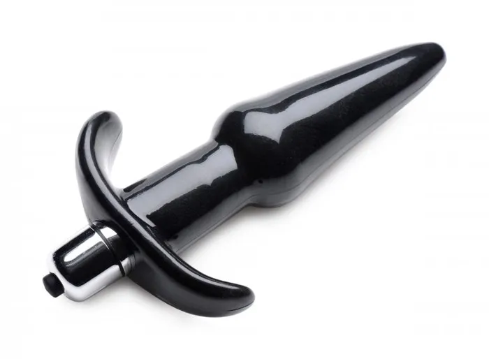 Anal XR Brands Frisky Thrilling Noir Smooth Vibrating Anal Plug in Black