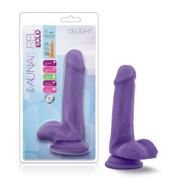 Au Naturel Bold Delight 6 In Dildo Purple Blush Novelties Dildos