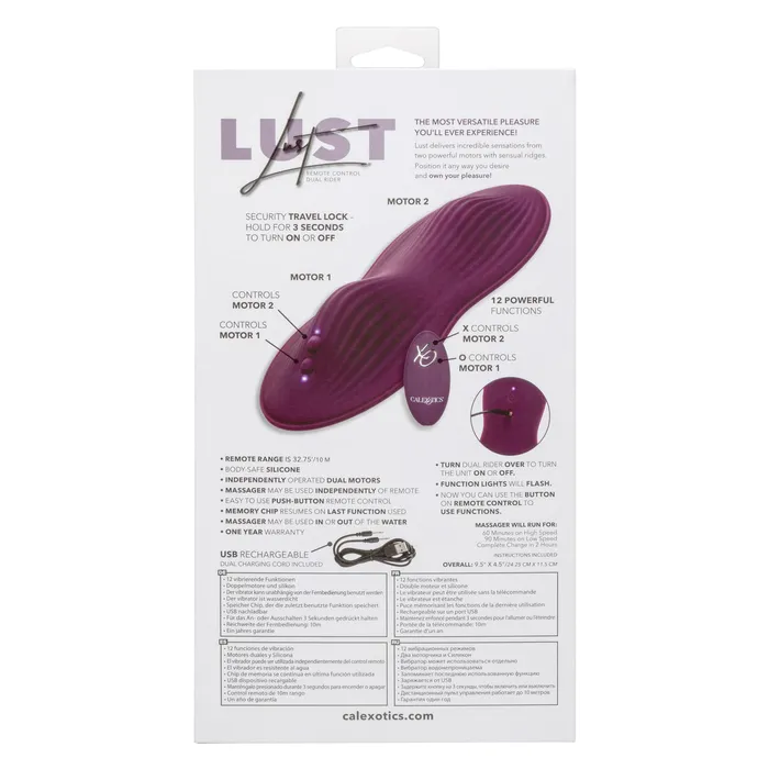 California Exotic Novelties Female Sex Toys Lust Remote Control Dual Rider