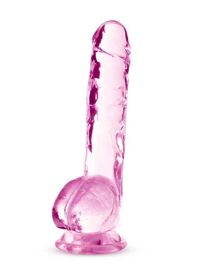 Dildos Blush Novelties Naturally Yours 8 Inch Crystalline Dildo Rose