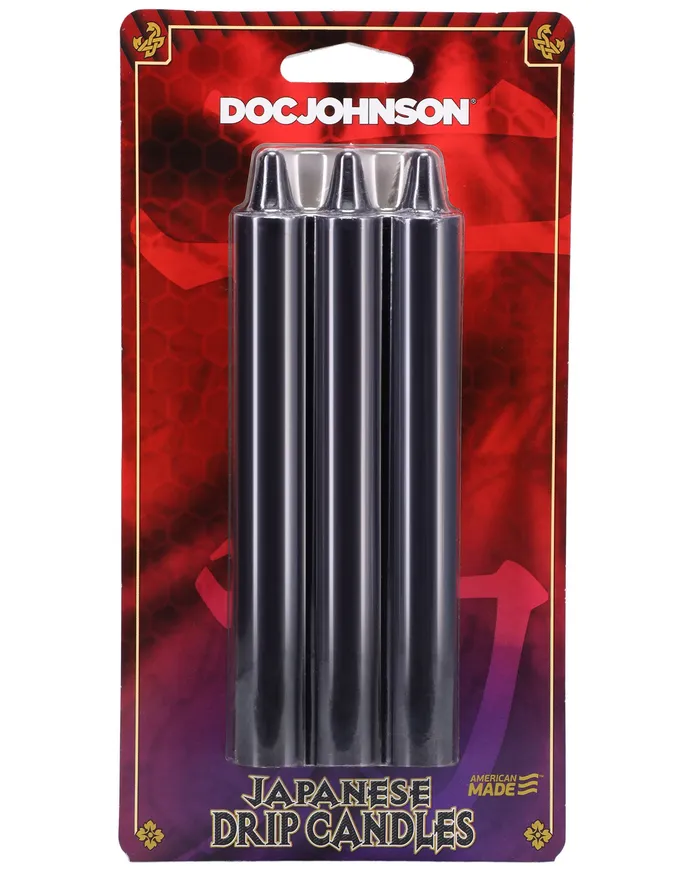 Doc Johnson Anal Japanese Drip Candles 3 Pack Black