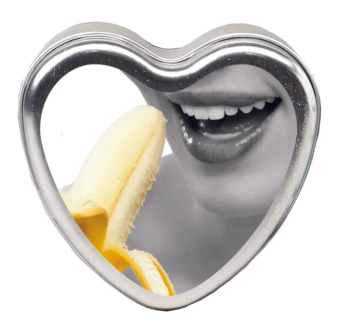 Earthly Body Anal Edible Heart Candle Banana 4 Oz