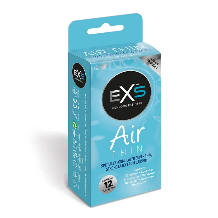 EXS Condoms EXS Air Thin Condoms 12 Pack Male Sex Toys