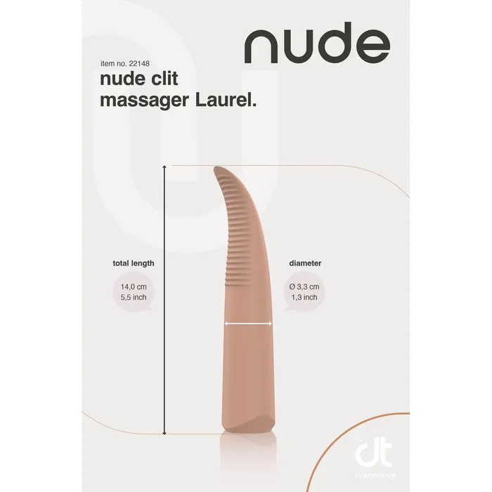 Female Sex Toys Dream Toys Nude Laurel Mini Travel Massager Flesh Brown