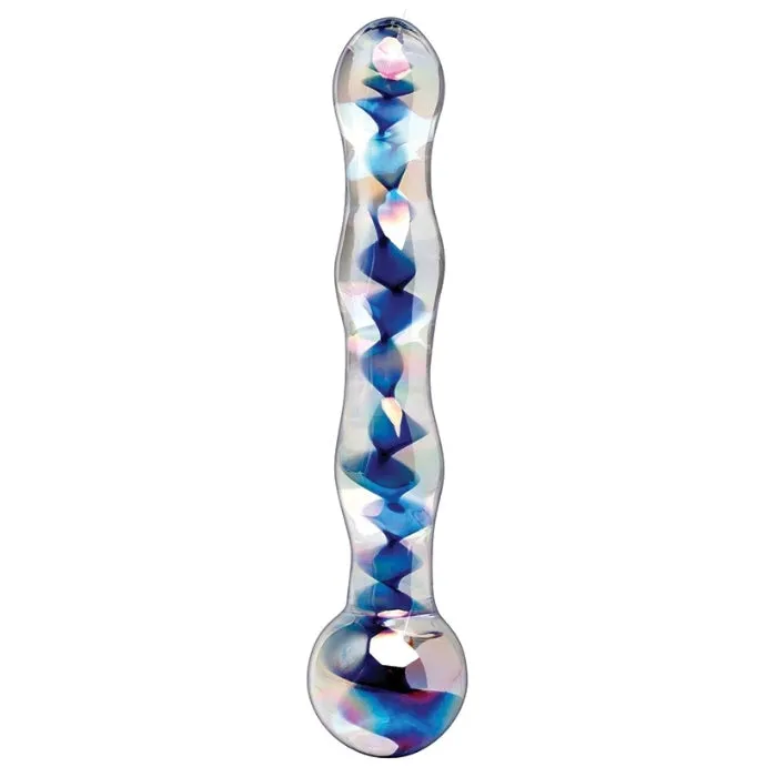 HOL Icicles No8 7 Glass Dildo Blue Swirl Dildos