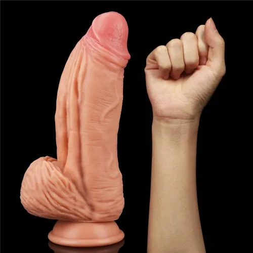 Lovetoy 10 Inch Dual Layered Silicone Cock Lovetoy Dildos