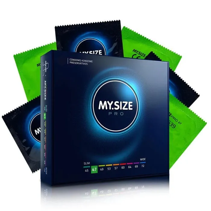 Male Sex Toys DUS My Size Pro Condoms 3 Pack 47mm