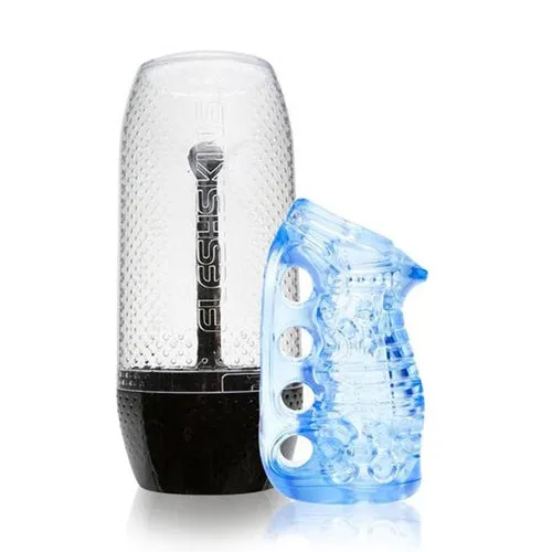 Male Sex Toys Fleshlight Fleshskins Grip Blue Ice With Case