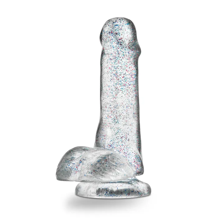 Naturally Yours 6 Inch Glitter Cock Sparkling Clear Blush Novelties Dildos