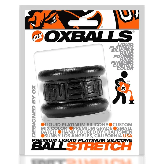 Oxballs Anal Oxballs Neo Stretch Rubbery Ballstretcher Short Black