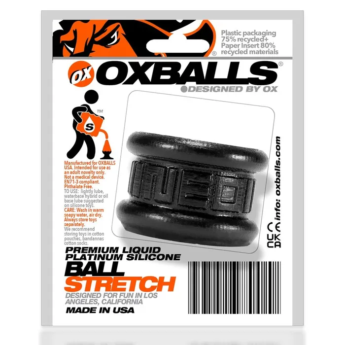 Oxballs Anal Oxballs Neo Stretch Rubbery Ballstretcher Short Black