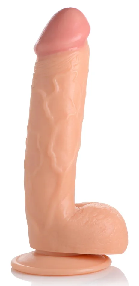 Pop Pecker 825 Inch Dildo With Balls Light XR Brands Pop Peckers Dildos