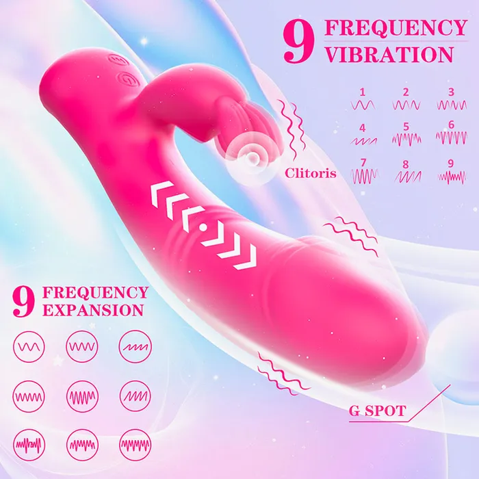 RANDY LED Thrusting Rabbit Vibrator 85 Inch Shande Vibrators