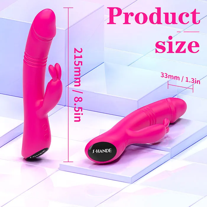 RANDY LED Thrusting Rabbit Vibrator 85 Inch Shande Vibrators