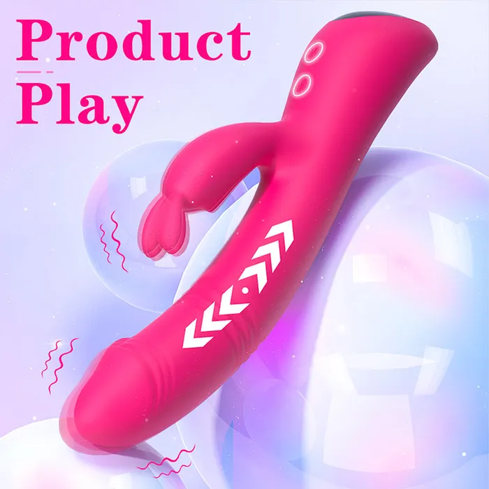 RANDY LED Thrusting Rabbit Vibrator 85 Inch Shande Vibrators