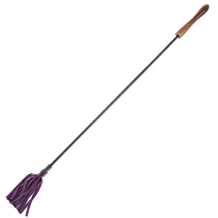 Rouge Garments Riding Crop With Wooden Handle Purple Rouge Vibrators