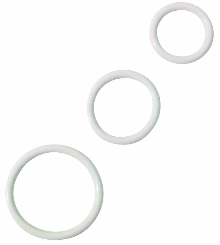 Spartacus Male Sex Toys Soft C Ring Set White