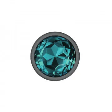 Viben Anal Cheeky Charms Round Teal Large Gunmetal Butt Plug