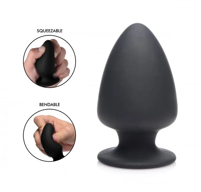 XR Brands Anal Squeezeit Silexpan Anal Plug Small Black