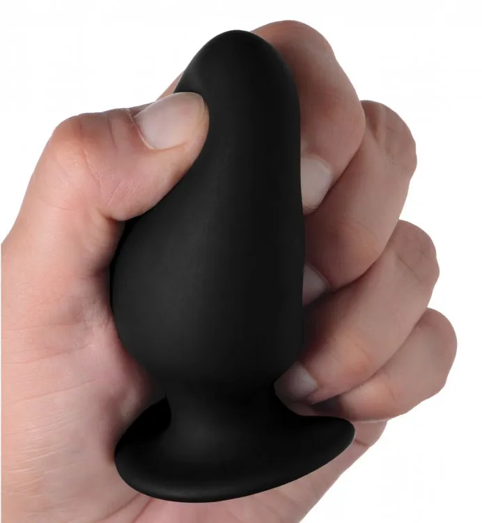 XR Brands Anal Squeezeit Silexpan Anal Plug Small Black