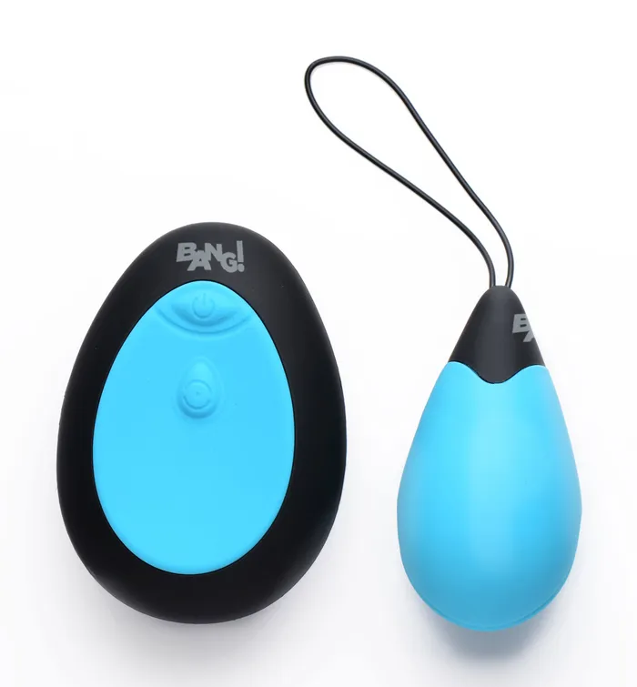 XR Brands Bang Bang 10x Silicone Vibrating Egg Blue Vibrators