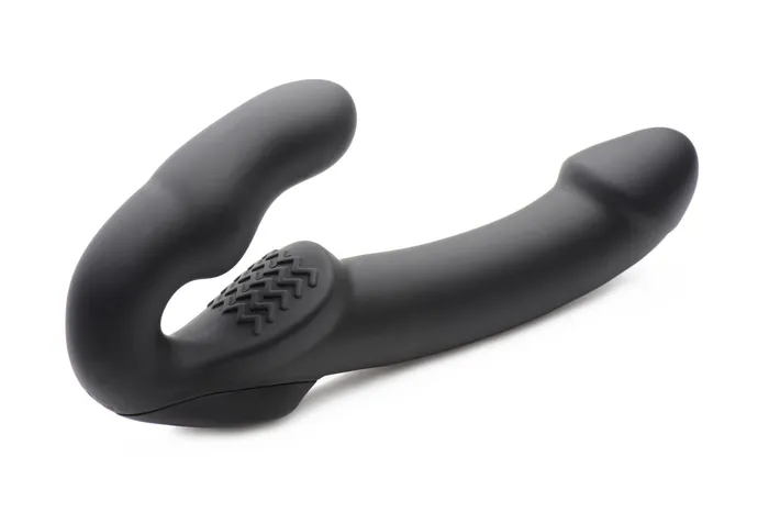 XR Brands Strap U Female Sex Toys Evoke Rechargeable Vibrating Silicone Strapless Strap on Black