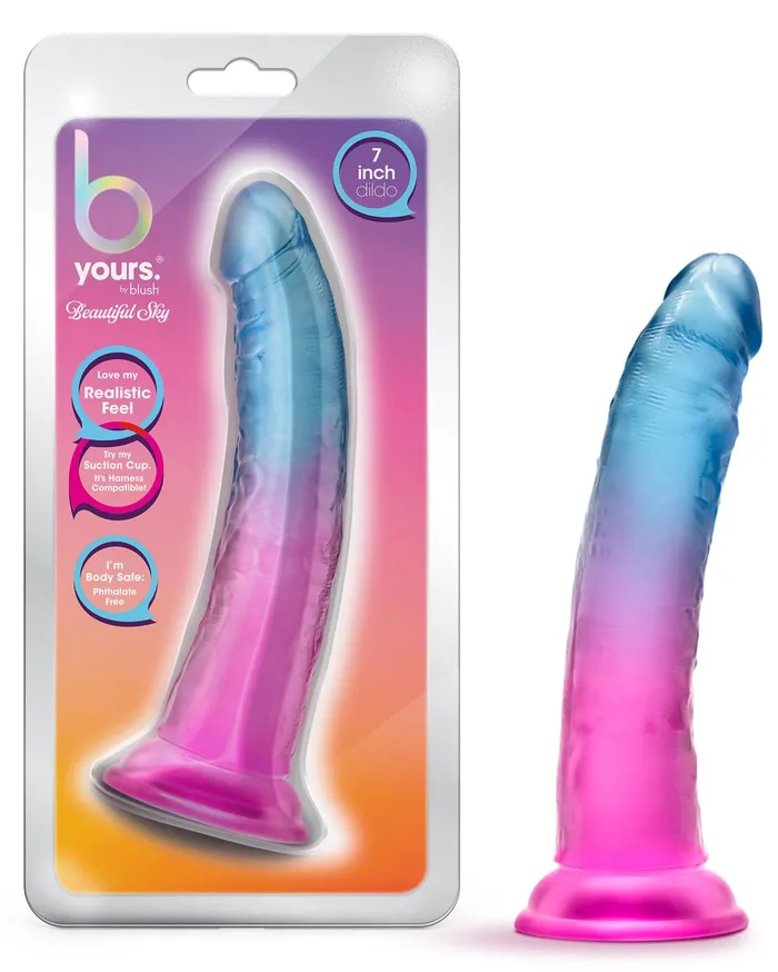 Blush Novelties B Yours Beautiful Sky 7 Inch Dildo Sunset Dildos