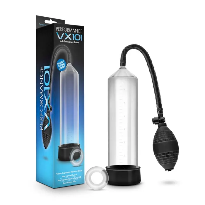 Blush Novelties Male Sex Toys Performance Vx101 Male Enhancement Pump Clear