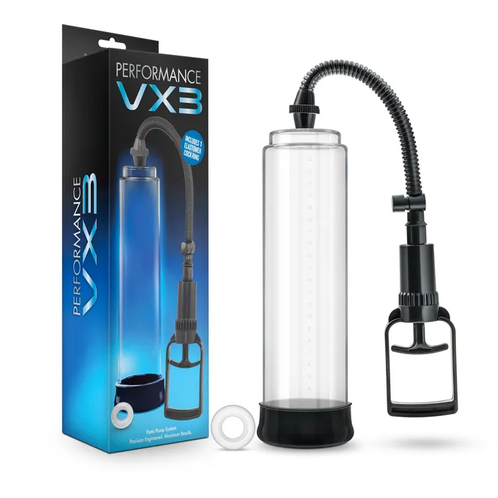 Blush Novelties Male Sex Toys Performance Vx3 Male Enhancement Pump System Clear