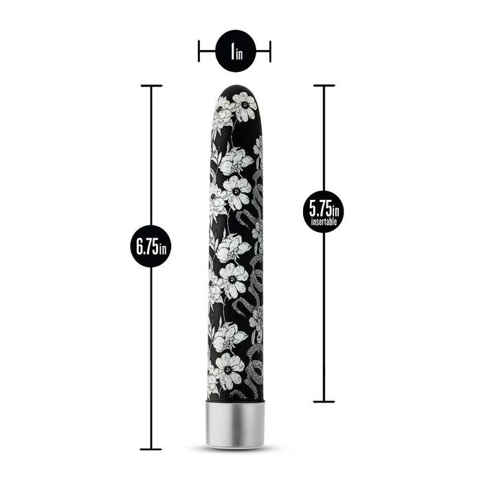 Blush The Collection Eden 7 Inch Rechargeable Vibe Black Anal