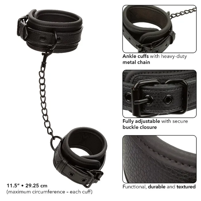 CalExotics Anal Nocturnal Collection Ankle Cuffs Black