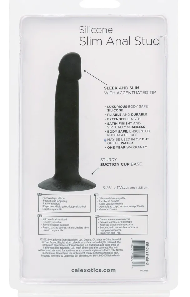 CalExotics Anal Silicone Slim Anal Stud Black