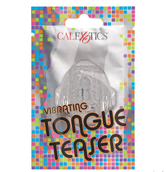 CalExotics Female Sex Toys Foil Pack Vibrating Tongue Teaser Clear