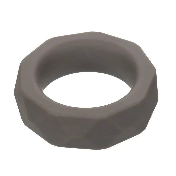 CalExotics Male Sex Toys Alpha Liquid Silicone Prolong Prismatic Ring Gray