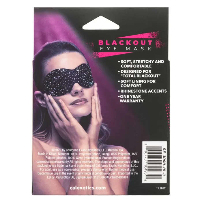 CalExotics Radiance Blackout Eye Mask Black Anal