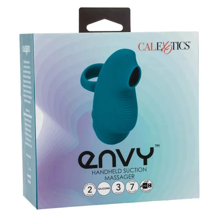 CalExotics Vibrators Envy Handheld Suction Massager Blue