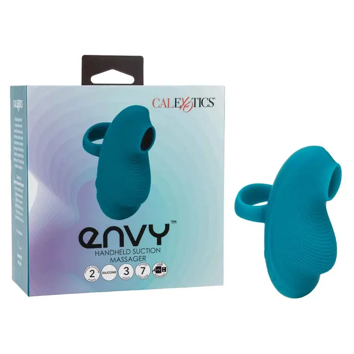 CalExotics Vibrators Envy Handheld Suction Massager Blue