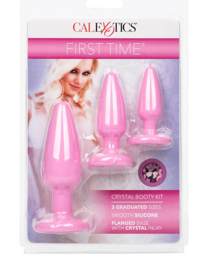 CalExotics Vibrators First Time Crystal Booty Kit Pink