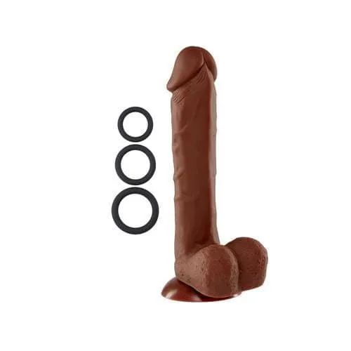 Cloud 9 Novelties 9 Silicone Pro Odorless Dong Brown Female Sex Toys