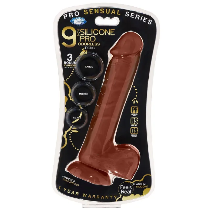 Cloud 9 Novelties 9 Silicone Pro Odorless Dong Brown Female Sex Toys