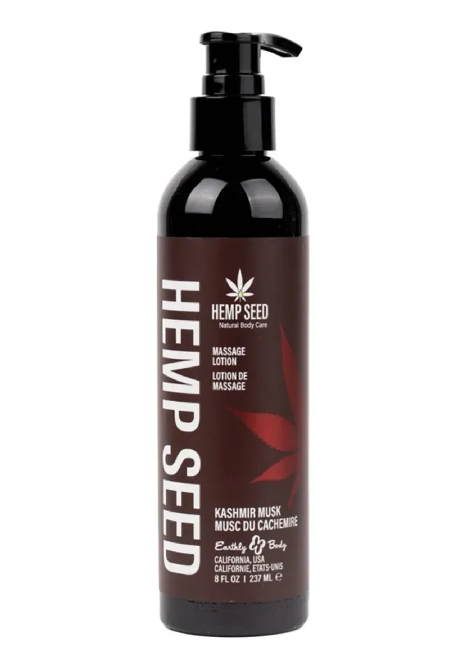 Couples Earthly Body Hemp Seed Massage Lotion Kashmir Musk 8 Oz