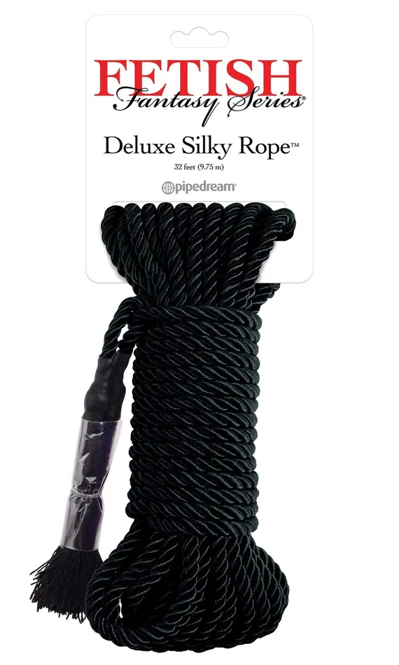 Couples Pipedream Fetish Fantasy Series Deluxe Silky Rope Black