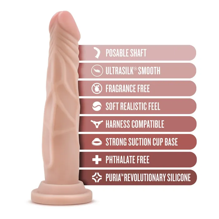 Dildos Blush Novelties Dr Skin Silicone Dr Carter 7 Inch Dong With Suction Cup Vanilla